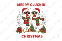 Merry Cluckin Christmas Chicken PNG Product Image 2