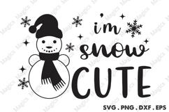 I M Snow Cute Svg | Christmas Svg Design Product Image 1