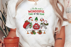 Christmas Goose Trio Illustration PNG Product Image 2