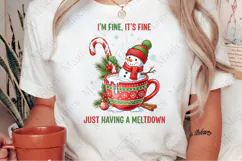 Funny Cute Snowman Png Christmas PNG Product Image 1