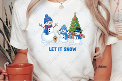 Let It Snow Png, Snowman Christmas Png Product Image 2
