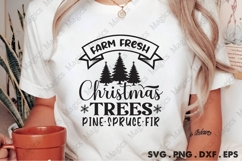 Farm Fresh Christmas Trees Pine Spruce Fir Svg | Christmas Product Image 2