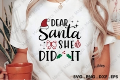 Dear Santa She Did It Svg | Christmas Svg Design Product Image 2