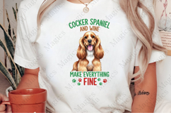 Cocker Spaniel And Wine Dog Png Product Image 2