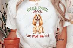 Cocker Spaniel And Wine Dog Png Product Image 2
