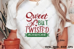 Sweet But Twisted Candy Cane Svg | Christmas Svg Design Product Image 2