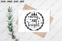 Merry And Bright Svg | Christmas Svg Design Product Image 3