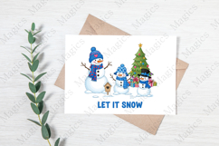 Let It Snow Png, Snowman Christmas Png Product Image 3