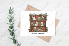 Cute Ghosts Reading for Christmas Png Product Image 3
