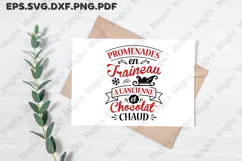 Promenades En Traineau A L'ancienne Et Chocolat Chaud SVG Product Image 3