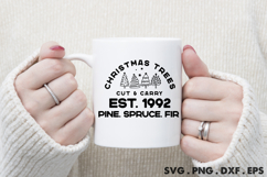 Christmas trees cut &amp; carry Est 1992 pine spruce fir SVG Product Image 2