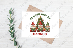 Christmas Cute Gnome Santa Read Book Png Product Image 3