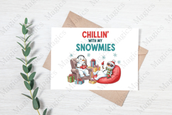 Chillin’ with My Snowmies, Retro Christmas PNG Product Image 3