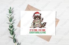Raccoon Christmas Sublimation PNG Product Image 3