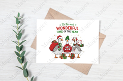 Christmas Goose Trio Illustration PNG Product Image 3