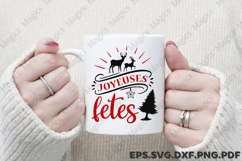 Joyeuses Fetes SVG, Christmas Quote SVG Design Product Image 4