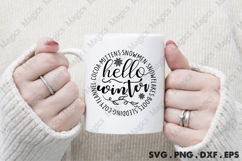 Hello Winter. snowmen.snowflakes.boots.sledding.cozy.flannel Product Image 4