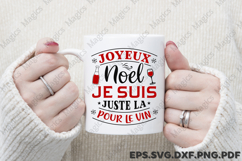 Joyeux Noel Je Suis Juste La Pour Le Vin SVG Product Image 4
