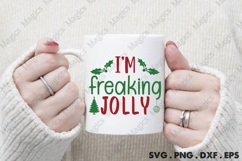 I M freaking JOLLY Svg | Christmas Svg Design Product Image 4