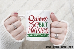 Sweet But Twisted Candy Cane Svg | Christmas Svg Design Product Image 4