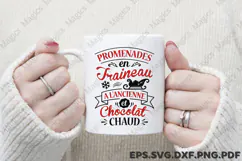 Promenades En Traineau A L'ancienne Et Chocolat Chaud SVG Product Image 4