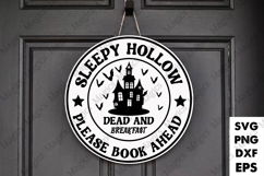 Sleepy Hollow Dead And Breakfast Please Book Ahead SVG Product Image 1