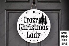 Crazy Christmas Lady SVG Product Image 1
