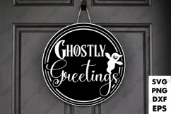 Ghostly Greetings | Halloween SVG Sign Product Image 2