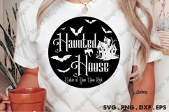 Haunted House Enter At Your Own Risk | Halloween SVG Sign Product Image 2