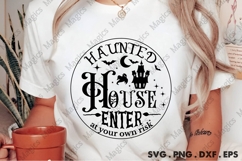 Haunted House Enter At Your Own Risk | Halloween SVG Sign Product Image 2