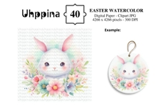 40 Easter Watercolor Digital Paper Clipart JPG Product Image 9