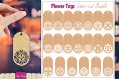 20 Design Flower Gift Tags Laser Cut | Gift Hang Tags SVG Product Image 1
