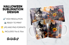 Halloween Sublimation Design, printable mug wrap 11oz - 15oz Product Image 1