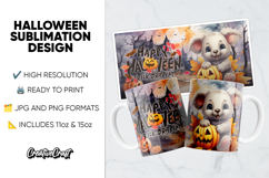 Halloween Sublimation Design, printable mug wrap 11oz - 15oz Product Image 1
