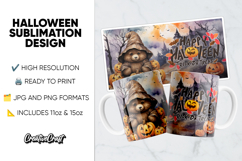 Halloween Sublimation Design, printable mug wrap 11oz - 15oz Product Image 1