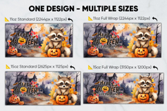 Halloween Sublimation Design, printable mug wrap 11oz - 15oz Product Image 2
