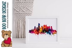 Detroit Michigan Skyline Watercolor Sublimation design Product Image 2