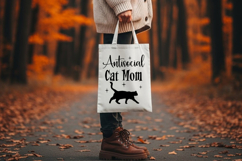 Antisocial Cat Mom Black Cat Funny Sarcastic Sublimation PNG Product Image 4