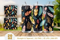 Feathers Tumbler wrap, tumbler sublimation Product Image 1