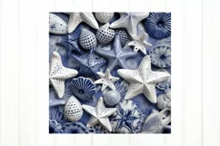Shell Tumbler Design PNG. Chinoiserie Porcelain Tumbler Wrap Product Image 2