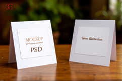 Mockup.Two postcards on the table Product Image 1
