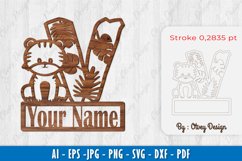 Alphabet Animals Name Tiger Lasercut Product Image 1