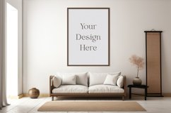 Asian Room Frame Mockup PSD: Interior Decoration Template Product Image 3