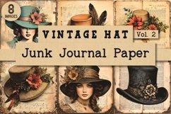 Vintage Hat Junk Journal Paper Vol. 2 Product Image 1