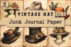 Vintage Hat Junk Journal Paper Vol. 6 Product Image 1