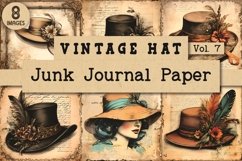 Vintage Hat Junk Journal Paper Vol. 7 Product Image 1