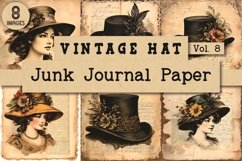 Vintage Hat Junk Journal Paper Vol. 8 Product Image 1