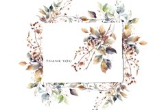 Watercolor Fall Foliage Clipart Set Product Image 6