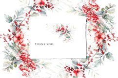 Winter Berry Clipart Christmas Watercolor Bouquets Product Image 6