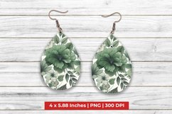Digital Floral Teardrop Earrings Product Image 1